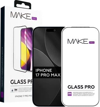Защитное стекло для смартфона Apple iPhone 17 Pro Max MAKE Pro Black (MGP-AI17PM)