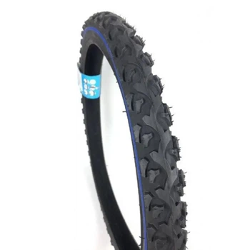 Велосипедная шина 16x1.75 синяя полоска с шипами Deli Tire (16175S18601)