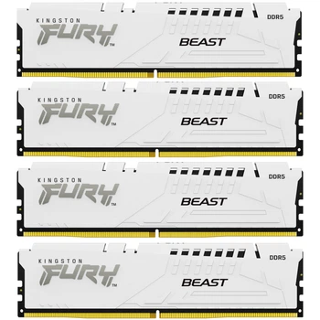 Модуль пам'яті для комп'ютера DDR5 128GB (4x32GB) 5600 MHz FURY Beast White Kingston Fury (ex.