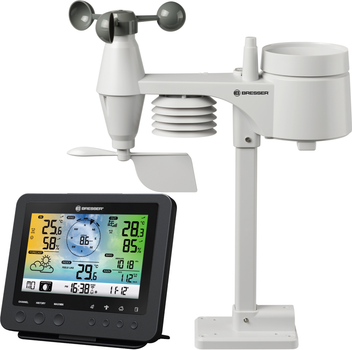 Stacja pogodowa Bresser Weather Center Wi-Fi Color 5 w 1 Profi Sensor Black (7002580)