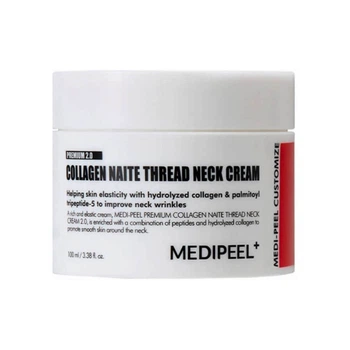 Ліфтинг-крем для шиї з пептидами та колагеном MEDIPEEL Premium Collagen Naite Thread Neck Cream 2.0 100 мл
