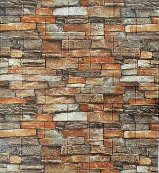 3D панель самоклеюча StickerWall під камінь пісковик 770х700х3 мм коричневий