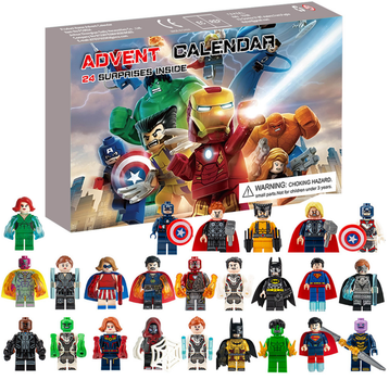 Игровой набор фигурок 24 шт Heroes Marvel Марвел Капитана Америка Мстители Адвент календарь Advent calendar (AN) 34386