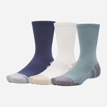 Набор мужских носков высоких Under Armour Ua Performance Tech Crew 1379512-587 LG 3 пары Синий/Бежевый/Бирюзовый (198633486510)