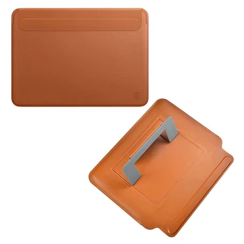Чохол-конверт-підставка Wiwu Skin Pro Portable Stand Sleeve для MacBook Air 13" (2018-2020) / Pro 13" (2016-2022) Brown