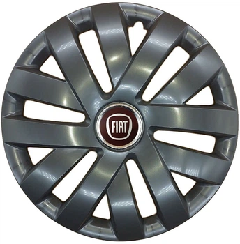 Автомобильные колпаки на колеса FIAT RED R15 №315 SJS черные комплект 4шт TR0306112
