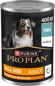Влажный корм для взрослых собак Purina Pro Plan Adult кусочки в желе, с рыбой 400 г (8445291031036)