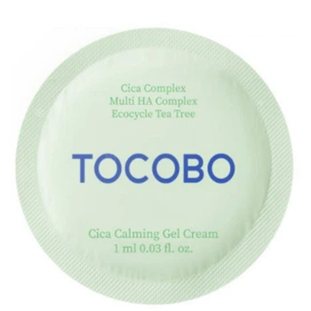 Успокаивающий крем-гель для лица с экстрактом центеллы Tocobo Cica Calming Gel Cream 1 ml (пробник)