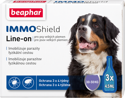 Капли Beaphar Immo Shield Line-on for Large Dogs антипаразитные с диметиконом для собак от 30 кг 3 пипетки (8711231133567)