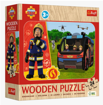 Пазли фігурні з дерева Дивовижний пожежник Сем. Fireman Sam (24 елм.) 20269 (Trefl)