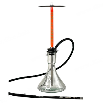 Кальян Trumpet Empire Neon Orange 57 см нержавеющая сталь Ø 13 мм диффузор оранжевый неон