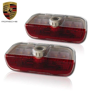 Штатная подсветка двери с логотипом Porsche Caenne