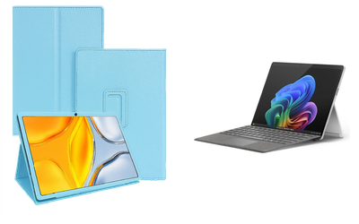 Чехол-подставка CRAYTON для Microsoft Surface 11 pro Copilot+ – стиль, защита и ручная сборка, цвет Голубой