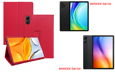 Чехол-подставка CRAYTON для DOOGEE Tab G6, DOOGEE Tab G6+ – стиль, защита и ручная сборка, цвет Малиновый
