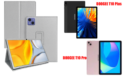 Чехол-подставка CRAYTON для DOOGEE T10 Plus, T10 Pro – стиль, защита и ручная сборка, цвет Серебро