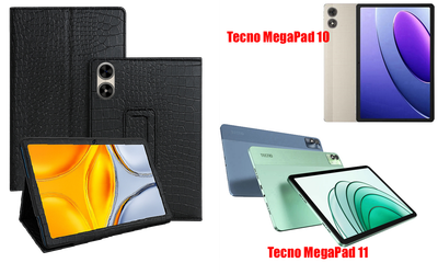Чехол-подставка CRAYTON для Tecno MegaPad 10, MegaPad 11 – стиль, защита и ручная сборка, цвет Крокодил