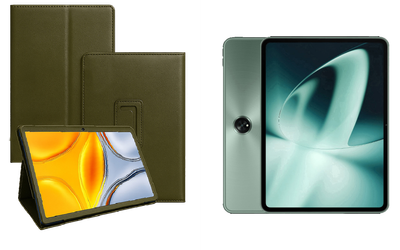 Чехол-подставка CRAYTON для OnePlus Pad, Pad 2, Pad Go, Pad Pro – стиль, защита и ручная сборка, цвет Оливковый