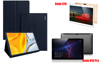 Чехол-подставка CRAYTON для Onda V10, V10 Pro – стиль, защита и ручная сборка, цвет Синий тм