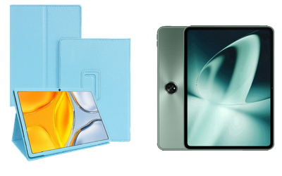 Чехол-подставка CRAYTON для OnePlus Pad, Pad 2, Pad Go, Pad Pro – стиль, защита и ручная сборка, цвет Голубой