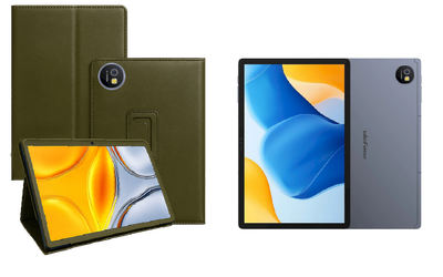 Чехол-подставка CRAYTON для Ulefone Tab A10 Pro – стиль, защита и ручная сборка, цвет Оливковый