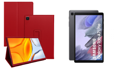 Чехол-подставка CRAYTON для Samsung Galaxy Tab A7 Lite T225 – стиль, защита и ручная сборка, цвет Красный