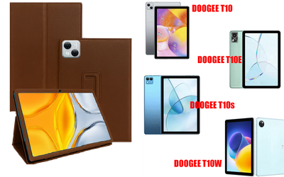 Чехол-подставка CRAYTON для DOOGEE T10, T10E, T10s, T10W – стиль, защита и ручная сборка, цвет Коричневый св