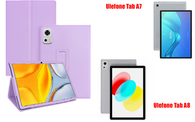 Чехол-подставка CRAYTON для Ulefone Tab A7, Tab A8 – стиль, защита и ручная сборка, цвет Фиолетовый