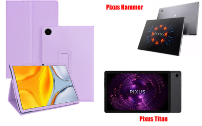 Чехол-подставка CRAYTON для Pixus Hammer, Pixus Titan – стиль, защита и ручная сборка, цвет Фиолетовый
