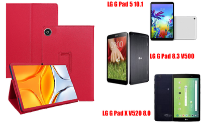 Чохол-підставка CRAYTON для LG G Pad 5 10.1, Pad 8.3, Pad X 8.0 – стиль, захист і ручна збірка, колір Малиновий
