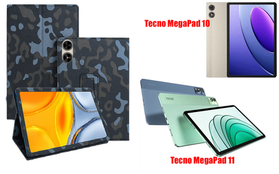 Чехол-подставка CRAYTON для Tecno MegaPad 10, MegaPad 11 – стиль, защита и ручная сборка, цвет Хаки зима