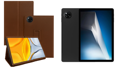 Чехол-подставка CRAYTON для DOOGEE Tab A9 Pro+ – стиль, защита и ручная сборка, цвет Коричневый св