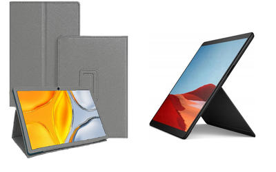 Чехол-подставка CRAYTON для Microsoft Surface Pro X – стиль, защита и ручная сборка, цвет Серый тм