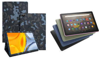 Чехол-подставка CRAYTON для Amazon Fire HD 10 (11th gen. 2021) – стиль, защита и ручная сборка, цвет Хаки зима
