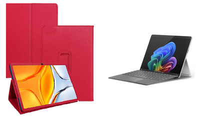 Чехол-подставка CRAYTON для Microsoft Surface 11 pro Copilot+ – стиль, защита и ручная сборка, цвет Малиновый