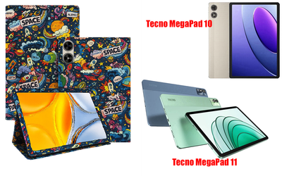 Чехол-подставка CRAYTON для Tecno MegaPad 10, MegaPad 11 – стиль, защита и ручная сборка, цвет Космос