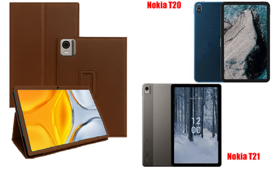 Чохол-підставка CRAYTON для Nokia T20, Nokia T21 – стиль, захист і ручна збірка, колір Коричневий св
