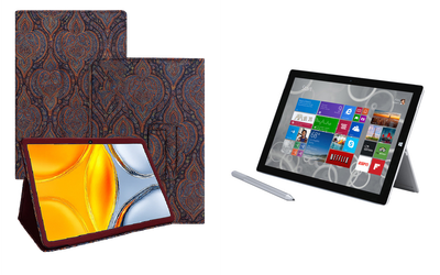 Чехол-подставка CRAYTON для Microsoft Surface Pro 2, Pro 3, Pro 4 – стиль, защита и ручная сборка, цвет Пестрый