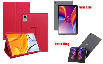 Чехол-подставка CRAYTON для Pixus Line, Pixus Wing – стиль, защита и ручная сборка, цвет Малиновый