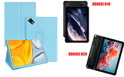 Чехол-подставка CRAYTON для DOOGEE R10, DOOGEE R20 – стиль, защита и ручная сборка, цвет Голубой