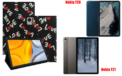 Чохол-підставка CRAYTON для Nokia T20, Nokia T21 – стиль, захист і ручна збірка, колір Лав