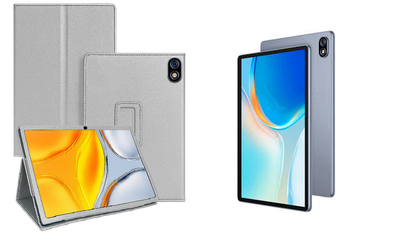 Чехол-подставка CRAYTON для Ulefone Tab W10 – стиль, защита и ручная сборка, цвет Серебро