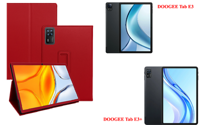 Чехол-подставка CRAYTON для DOOGEE Tab E3, DOOGEE Tab E3+ – стиль, защита и ручная сборка, цвет Красный