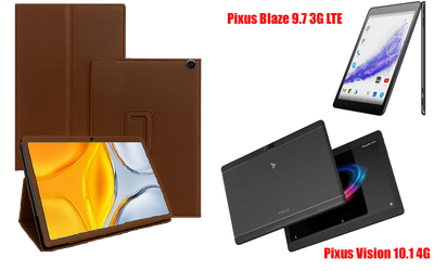 Чохол-підставка CRAYTON для Pixus Blaze 9.7 3G LTE, Vision 10.1 4G – стиль, захист і ручна збірка, колір Коричневий св