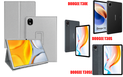 Чехол-подставка CRAYTON для DOOGEE T30E, T30S, T30SE – стиль, защита и ручная сборка, цвет Серебро