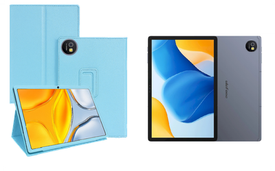 Чехол-подставка CRAYTON для Ulefone Tab A10 Pro – стиль, защита и ручная сборка, цвет Голубой