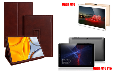 Чехол-подставка CRAYTON для Onda V10, V10 Pro – стиль, защита и ручная сборка, цвет Карминовый