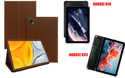 Чехол-подставка CRAYTON для DOOGEE R10, DOOGEE R20 – стиль, защита и ручная сборка, цвет Коричневый св