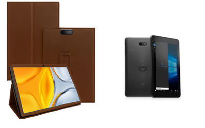 Чехол-подставка CRAYTON для Dell Venue 8 Pro (5855) – стиль, защита и ручная сборка, цвет Коричневый св
