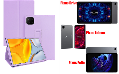 Чехол-подставка CRAYTON для Pixus Drive, Falcon, Folio – стиль, защита и ручная сборка, цвет Фиолетовый