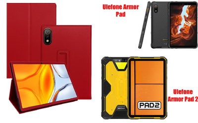 Чехол-подставка CRAYTON для Ulefone Armor Pad, Armor Pad 2 – стиль, защита и ручная сборка, цвет Красный